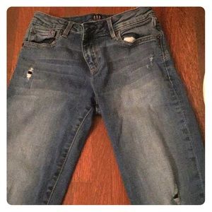 Gap kids stretch super skinny ripped jeans